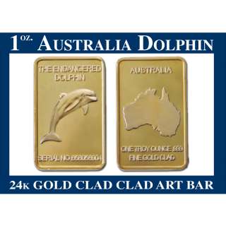   DOLPHIN GOLD CLAD 24k ART BAR ★ WIN NOW ★ COLLECT ★★  