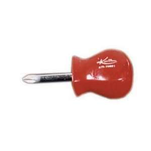  #2 x 1.5in. Stubby Phillips Screwdriver with Red Handle 