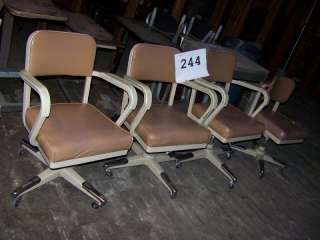 INTERROYAL ROYAL METAL CORP ROLLING OFFICE CHAIRS RETRO  