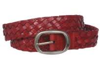 Braided Woven Leather Oval Belt  