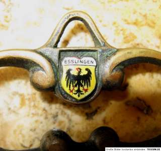 GERMAN KEY SHAPE hidden corkscrew with city ESSLINGEN badge OPENER 