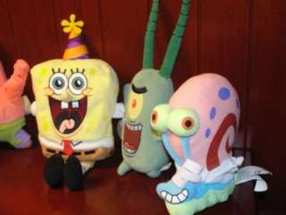 Spongebob Square Pants Patrick Star Mr Krabs Gary Plankton Plush 