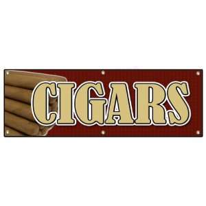  72 CIGARS BANNER SIGN cigar shop humidor cuban cigarra 
