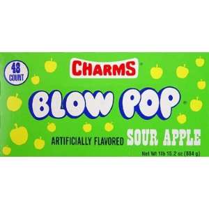 Charms Blow Pop Sour Apple 48CT  Grocery & Gourmet Food