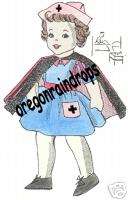 Red Cross Nurse Cloth Doll & Uniform Pattern Vintage  