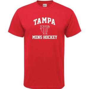  Tampa Spartans Red Mens Hockey Arch T Shirt Sports 