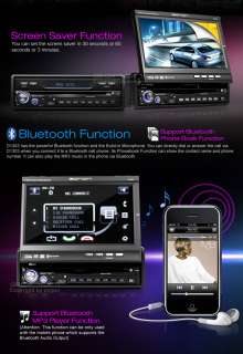 D1303 1Din 7 Detachable In Dash Car DVD Radio Stereo Player iPod/USB 