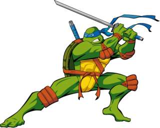 Teenage Mutant Ninja Turtles Cartoon Sticker 5x4  