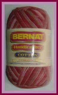 BIG BALL Bernat COTTON Knitting~Crochet Yarn~DAMASK  