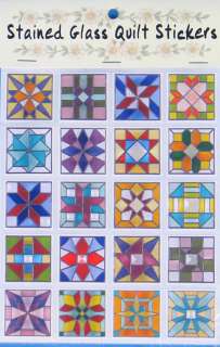 bonus one free pack of 40 different stained glass quilt stickers with 
