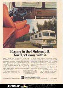 1975 Executive Diplomat II Motorhome RV Ad  