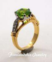 Womans Ring GPE Peridot CZ Size 5 to 10  