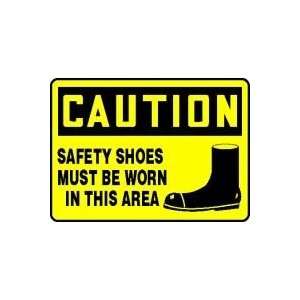  CAUTION SAFETY SHOES MUST BE WORN IN THIS AREA (W/GRAPHIC 