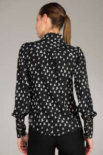 Juicy Couture Mallard Ruffle Black Blouse for women  