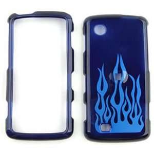  LG Chocolate Touch vx8575 Transparent Blue Flame Hard Case 
