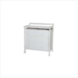   Kalani Pine Wood 3 Drawer White Changing Table 048517003541  