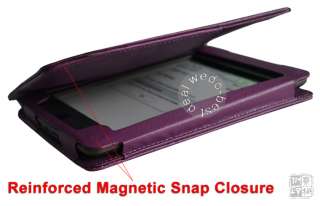 Purple Leather Cover Case Pouch with LED light lighted for  