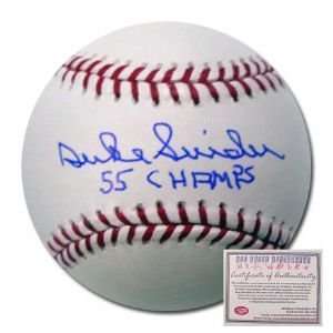  Brooklyn Dodgers Hand Signed Rawlings MLB Baseball with 55 Champs 
