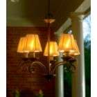 Jaclyn Smith Today Electric Chandelier with Gold Shades