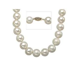    18 Inch 10.5 12mm Pearl Strand with 10K Gold Clasp Jewelry