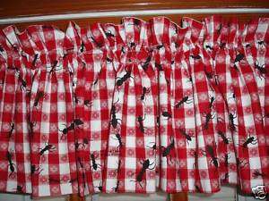 RED WHITE check GiNGHAM tablecloth BLACK ANT summer PICNIC Lined 55 