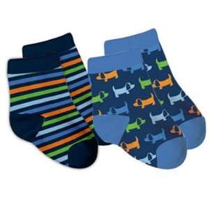  iPlay Organic cotton socks   2 Pack   Navy   Toddler 2 4 