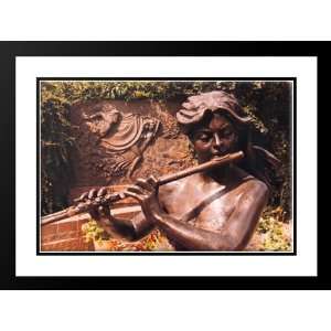   Framed and Double Matted Girl with Concert Flute