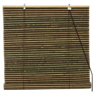    2002 W Burnt Bamboo Roll Up Blinds in Natural Brown
