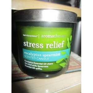   Stress Relief Eucalyptus Spermint Scented Candle 