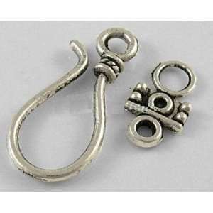  #99953 Clasp, Antique Silver Pewter   24x11mm Fancy Hook   1 Clasp 
