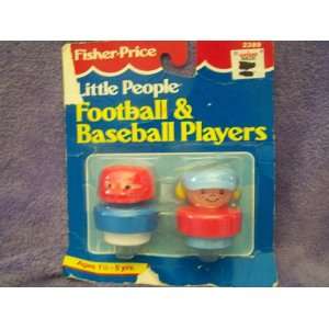  Fisher Price Little People Football & Baseball Players 