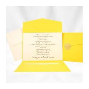  Quinceanera Invitation Kit   Pocket Fold   Amarillo (10 