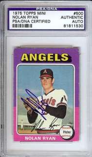   Ryan Autographed Signed 1975 Topps Mini Card PSA/DNA #81811530  