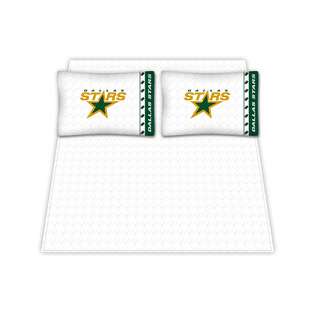 American Sports Micro Fiber Sheet Set   Dallas Stars NHL /Color White 