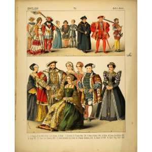  1882 Costume English Renaissance Dress Court Royalty 