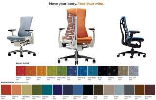 New Herman Miller Embody Home Office Desk Chair White Frame Titanium 