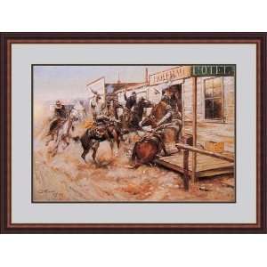  In Without Knocking by Charles Marion Russell   Framed 