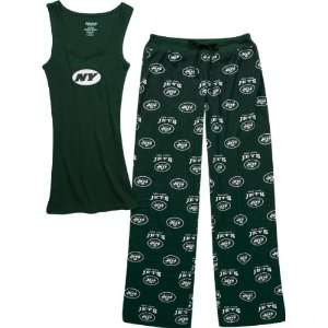 New York Jets Womens Supreme Green Tank Top and Pants Set  