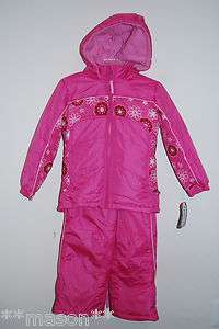   NWT Girls Rothschild Snowsuit Ski Outfit Jacket Coat Snow Pants Pink