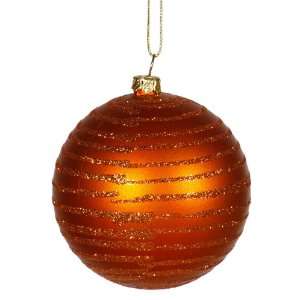 Burnish Orange Matte Glitter Ball 