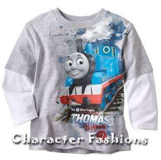 THOMAS THE TRAIN Long Sleeve Shirt Size 2T 4T ALL ABOARD  