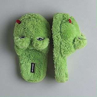 Womens Fuzzy Frog Slippers  Joe Boxer Shoes Womens Slippers 