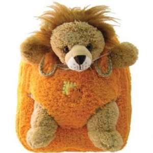  Kids Orange Large Backpack With Lion Stuffie  Affordable 