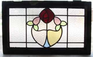 Antique Stained Glass Window Six color Fancy Ruby Macintosh Rose 