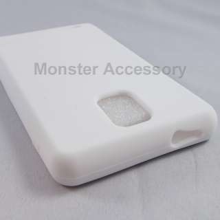 White Soft Silicone Gel Cover Case Samsung Infuse 4G  