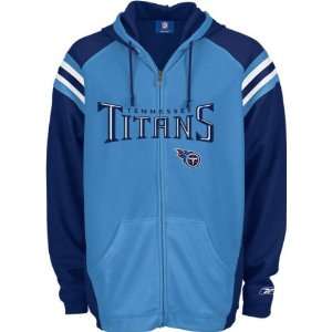 Tennessee Titans Light Blue/Navy Bru Full Zip Fleece Hooded Jacket 
