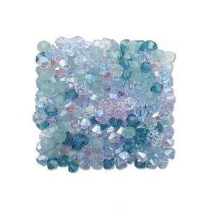  36 Caribbean Blue Mix Swarovski Crystal Bicone Beads