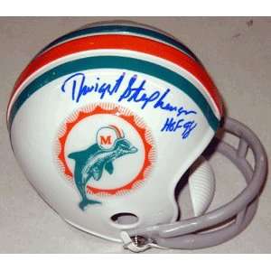 Dwight Stephenson Autographed Mini Helmet   HOF98   Autographed NFL 