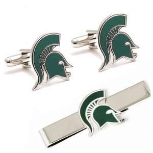  Cufflinks Inc Michigan State Spartans Cufflinks and Tie 