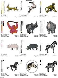 AFRICAN ANIMALS V. 1(4x4) LD MACHINE EMBROIDERY DESIGNS  